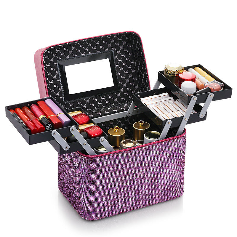 large capacity net celebrity storage box cosmetic bag