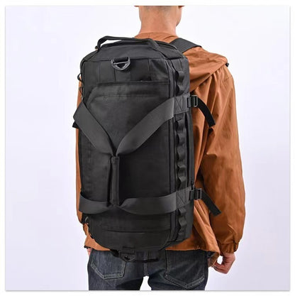 mens large capacity outdoor camping hiking bag portable cross body shoulders dry wet separation mens storage