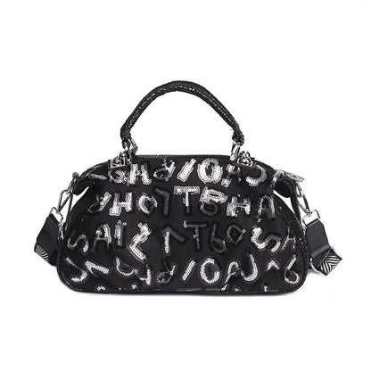 pillow bag womens large capacity sequin broadband handbag shoulder bag