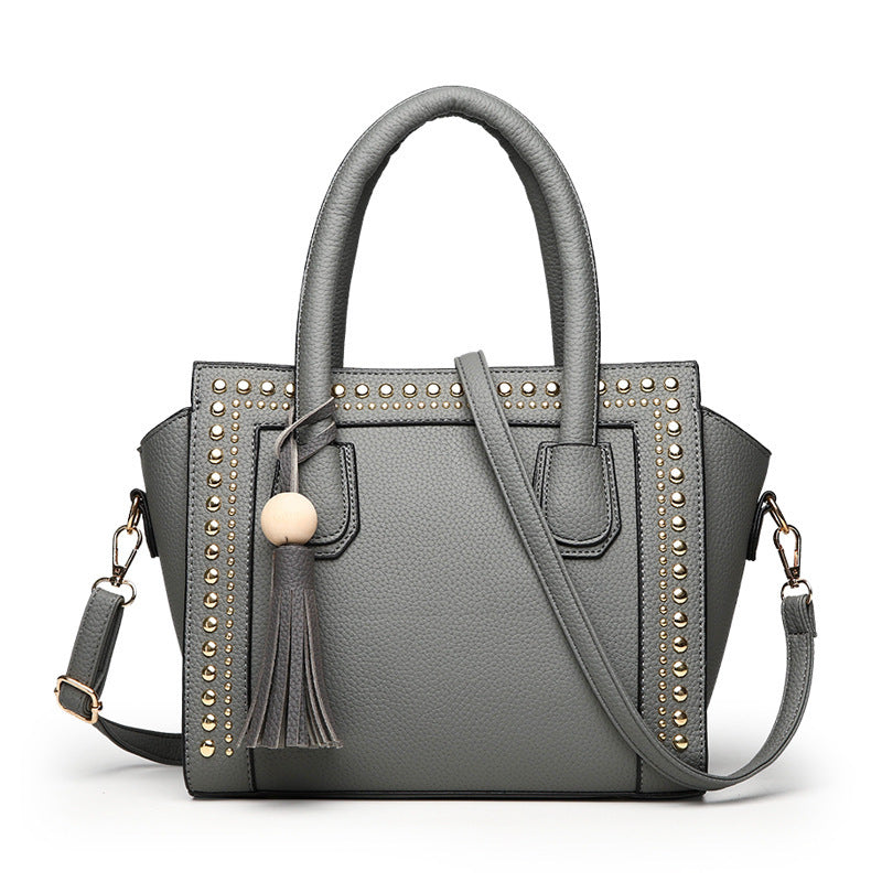 style large capacity textured portable womens bag all matching doctor bag