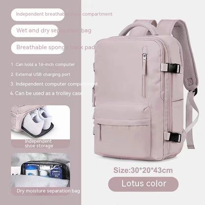 large capacity multifunctional travel waterproof mummy backpack