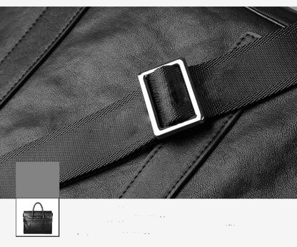 leather work business briefcase man