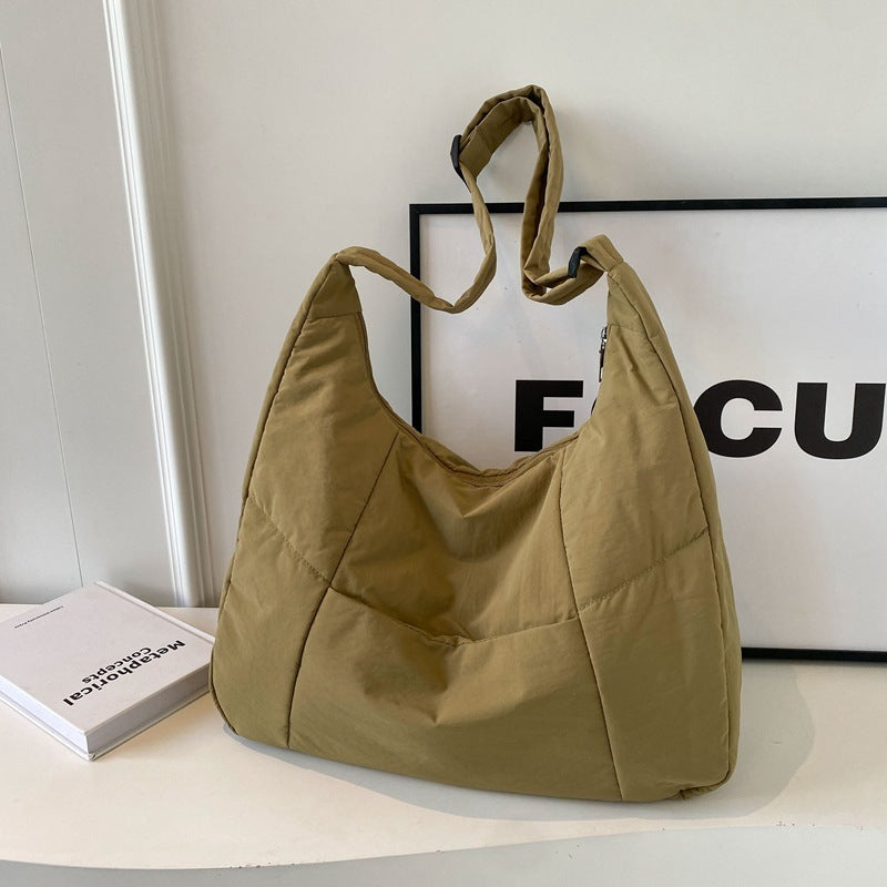 cotton padded korean casual shoulder bag