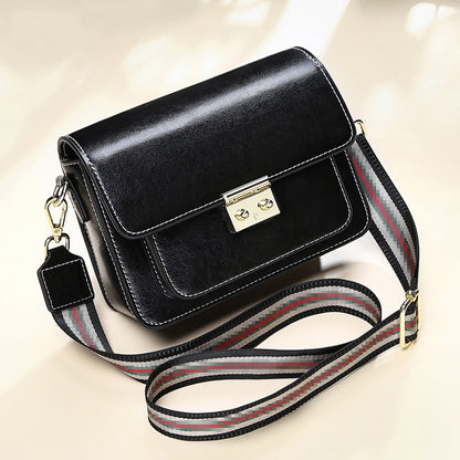 genuine leather fashion one shoulder messenger handbag