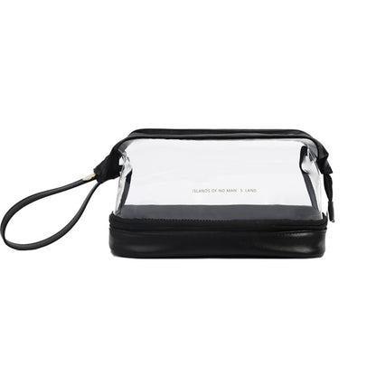 double layer cloud transparent steel wire cosmetic bag