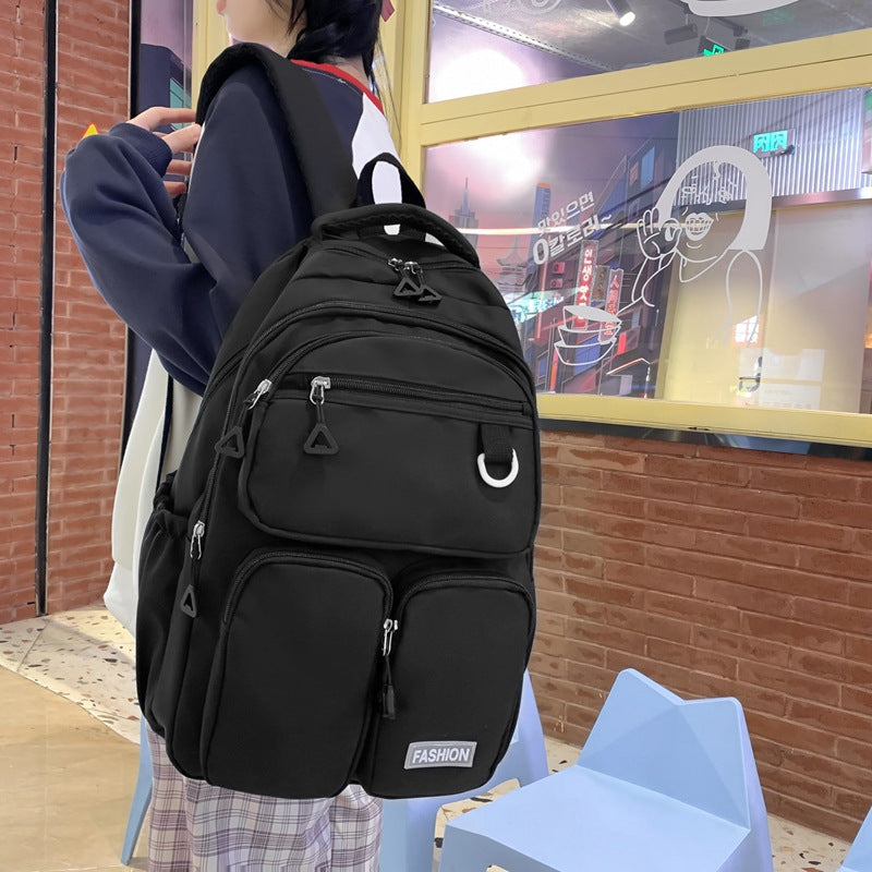 high capacity girls junior high school student backpack