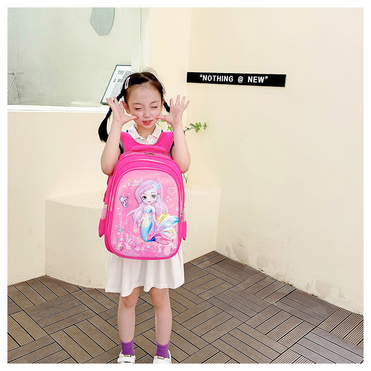 cartoon breathable burden reducing childrens backpack