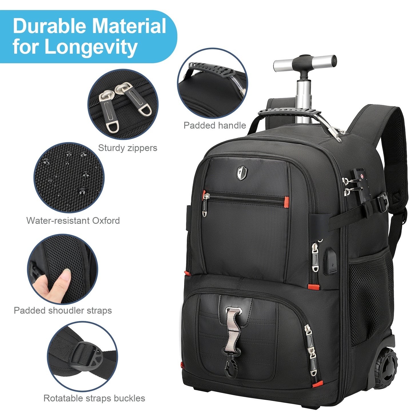 swicky trolley high grade large capacity boarding backpack