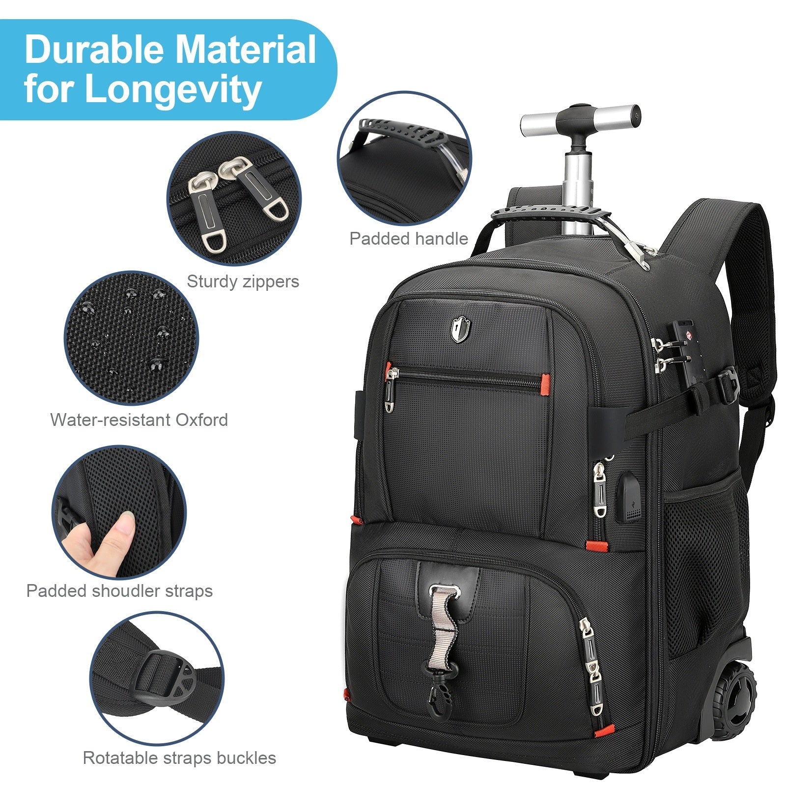 swicky trolley high grade large capacity boarding backpack