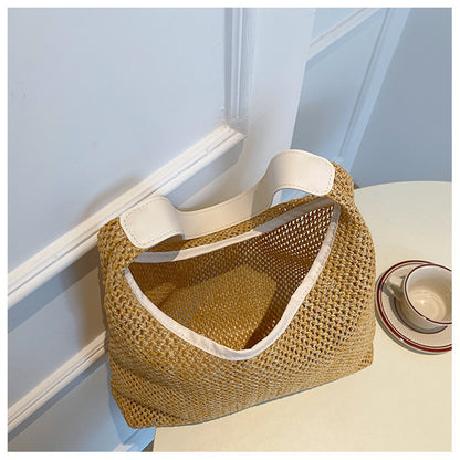 fashion casual retro tote straw