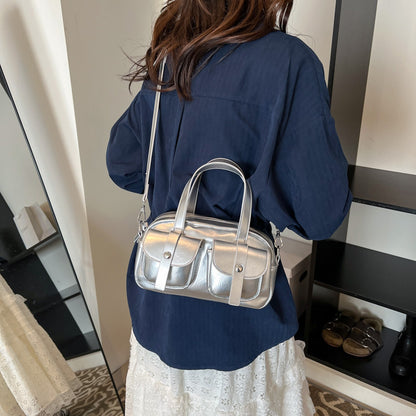 large capacity womens fashion shoulder messenger portable boston bag