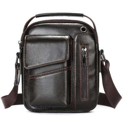 mens business minimalist leather crossbody bag