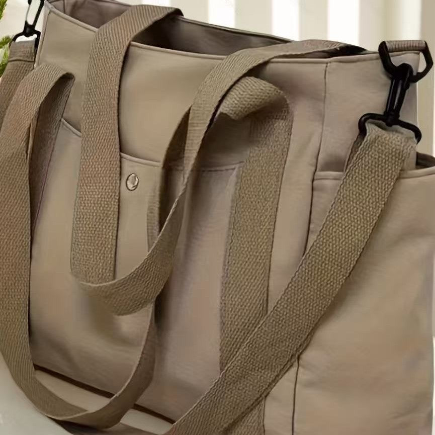 Stylish High-capacity Tote Shopping Bag That Can Be Carried By Hand Or Worn As A Crossbody Bag