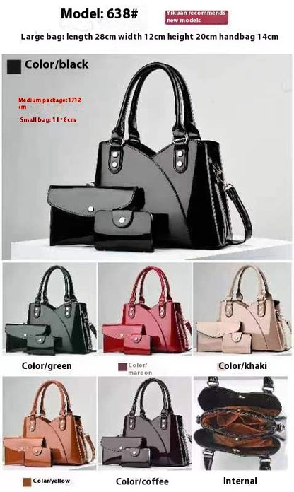 portable tote bag female texture one shoulder crossboby bag