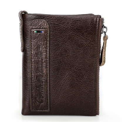 genuine leather mens short chic coin purse