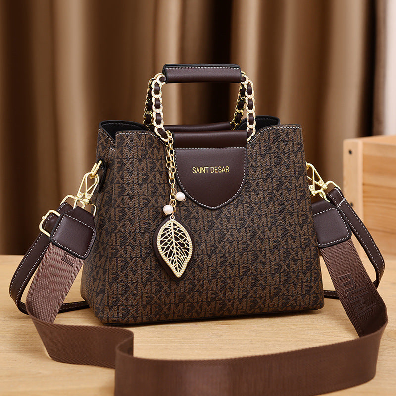 womens vintage fashion print handbag