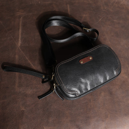 mens multi functional small bag cowhide fanny pack one shoulder cross body