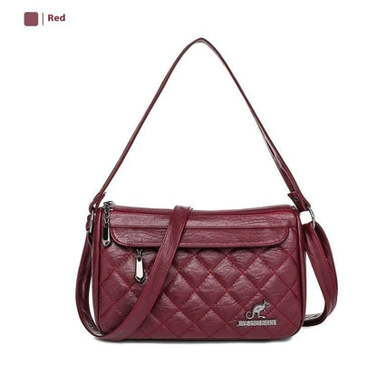 pu soft leather textured crossbody bag