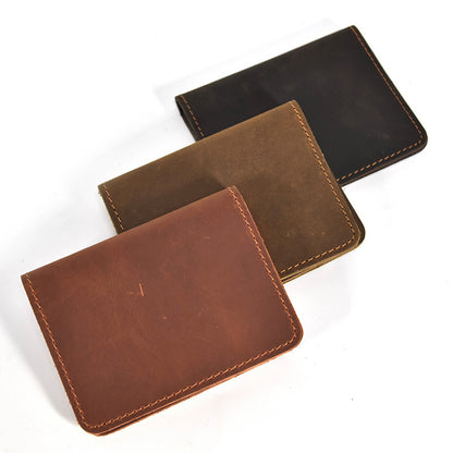 mens fashion retro leather wallet vertical