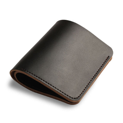 mens short two layer leather wallet