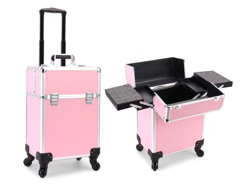 large capacity make up and make up artist trolley storage toolbox