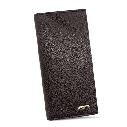 fashion embossed magnetic buckle multi card slot mens wallet