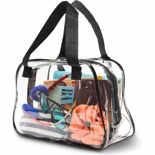 transparent pvc portable storage cosmetic bag