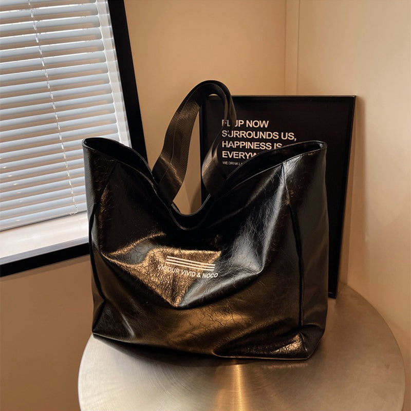 large capacity tote bag women fashion versatile solid shoulder bags waterproof designer luxury handbag trend personalized travel bag
