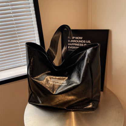 large capacity tote bag women fashion versatile solid shoulder bags waterproof designer luxury handbag trend personalized travel bag