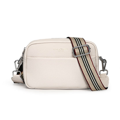 fashion simple shoulder messenger bag top layer cowhide small square bag