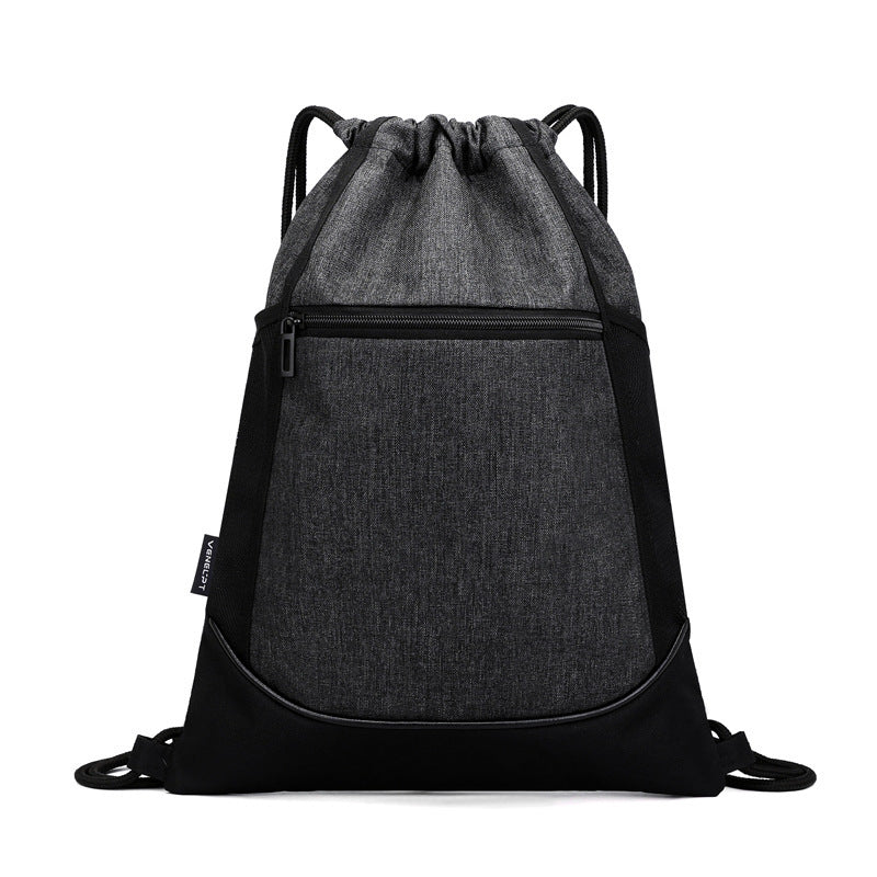 waterproof oxford cloth drawstring bag backpack student men and women