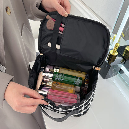 new portable large capacity cosmetics handbag for women