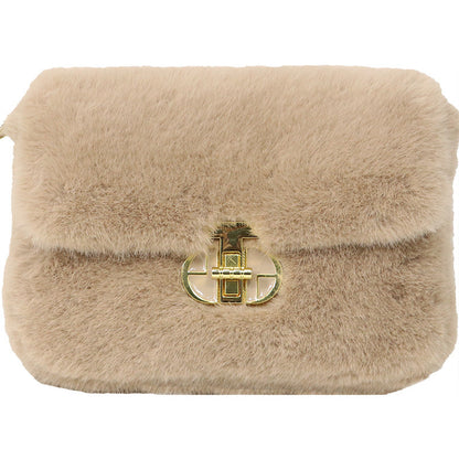 female autumnwinter bag plush crossbody bag