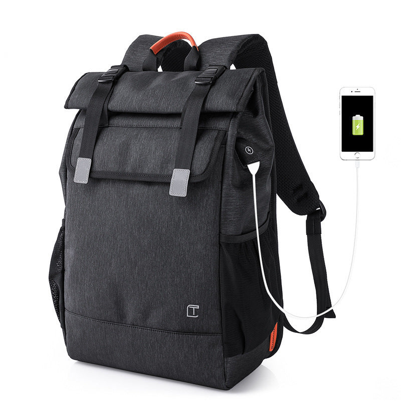 new fashion mens backpack personality trend leisure