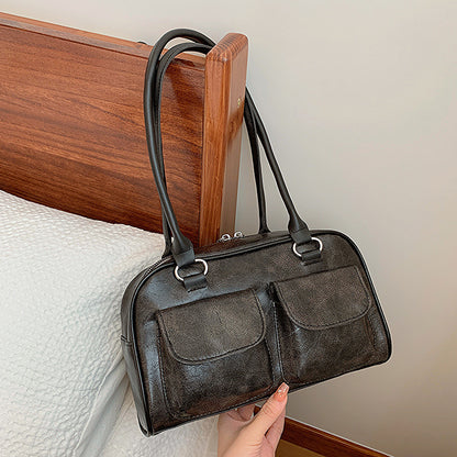 niche popular retro underarm large capacity fashion handbag casual cool shoulder bag