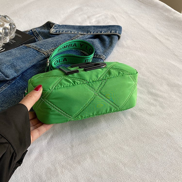 solid color small square bags women fashion underarm bag rhombic sewing shoulder messenger bags
