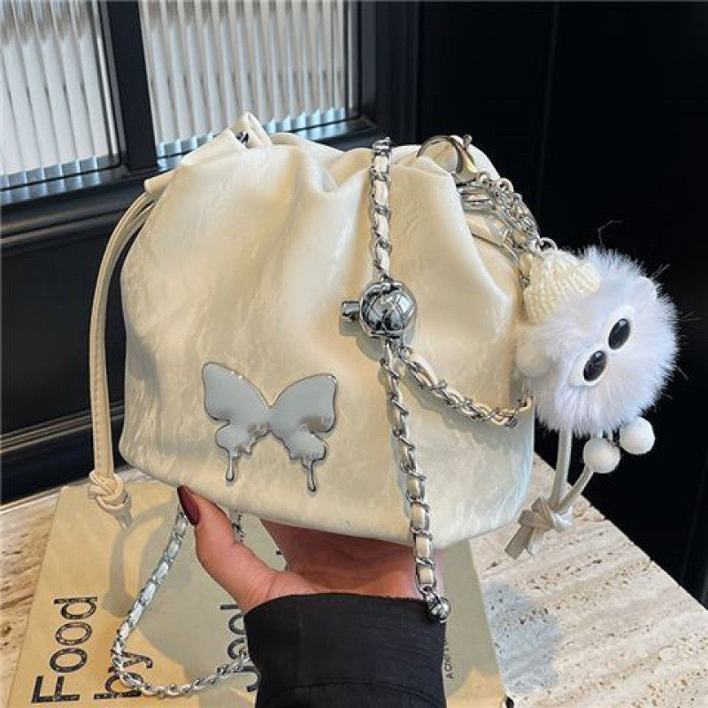 designer chain crossbody fashion bucket bag