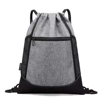 waterproof oxford cloth drawstring bag backpack student men and women