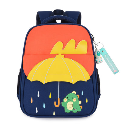 pupils intermediate and advanced kindergarten classes contrast color cartoon backpack