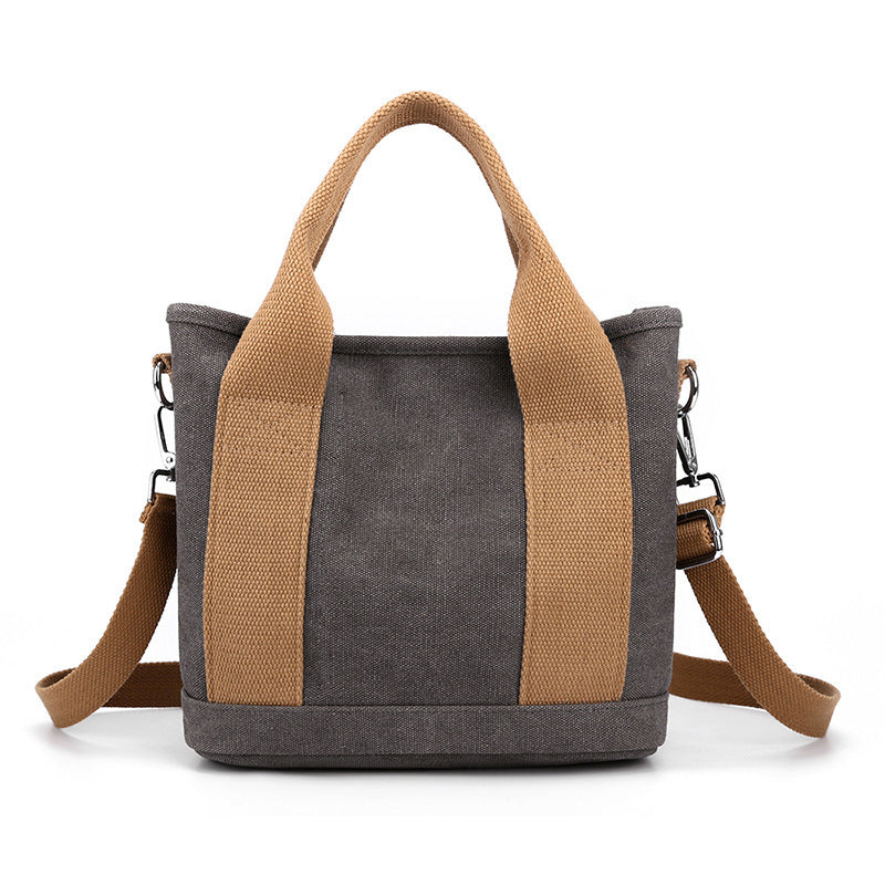 trendy all match simple fashion korean style large capacity commute leisure canvas bag
