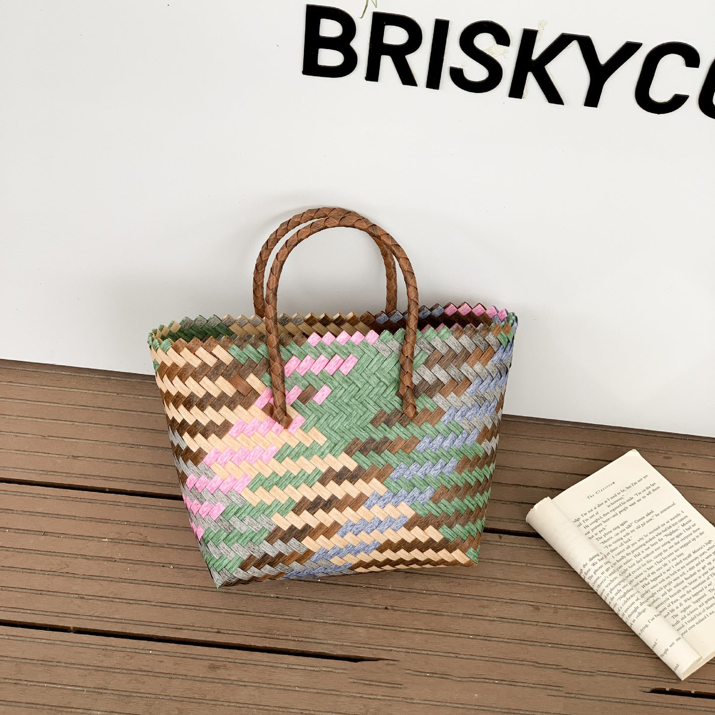 Women's Fashion Retro Large Capacity Woven Bag