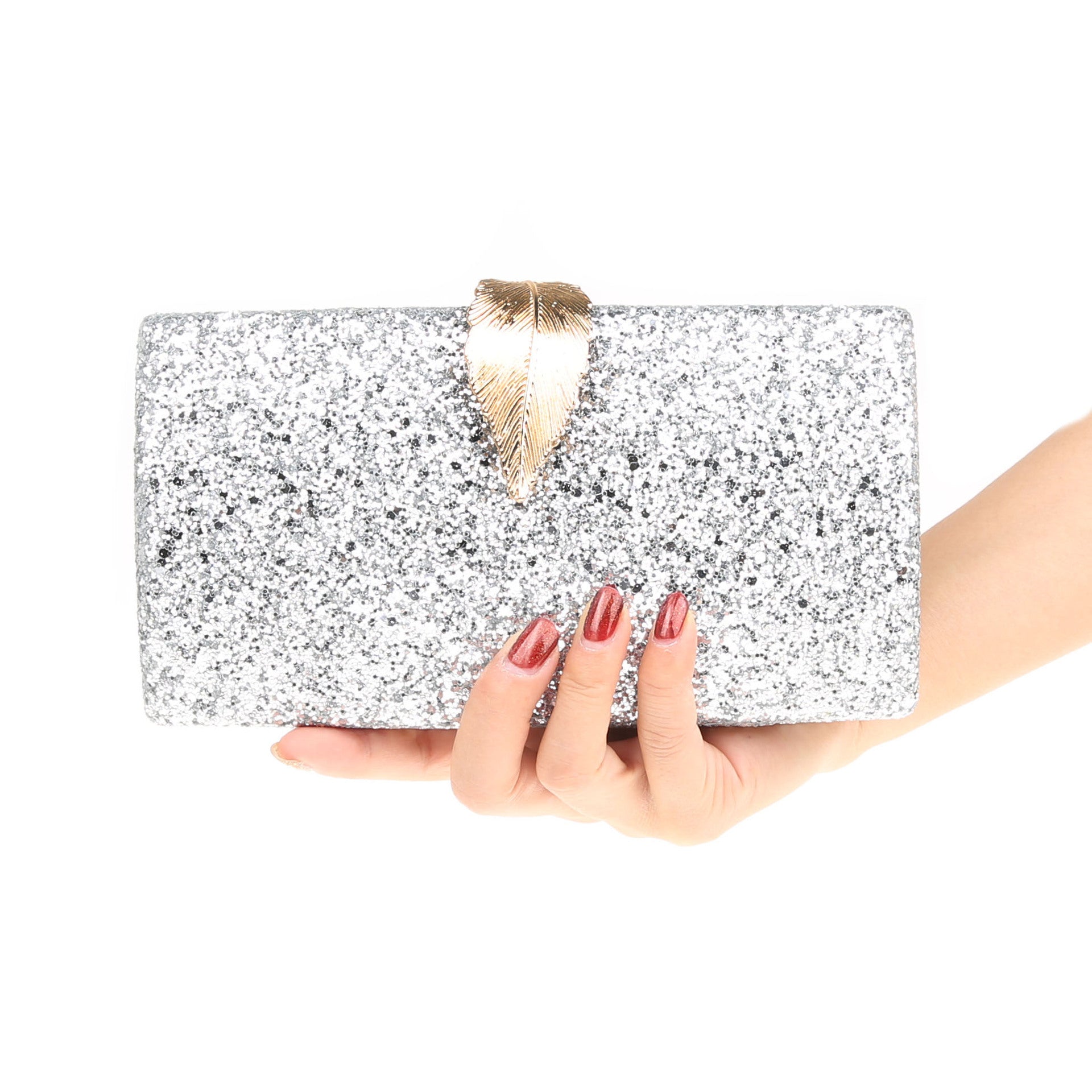 sequined dinner bag fashion simple clutch long small square bag dress bridal bag party wedding