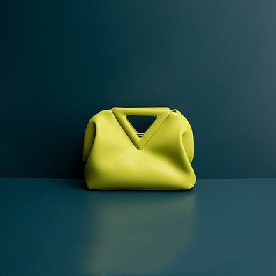 calfskin soft leather triangle cloud bag shoulder crossbody