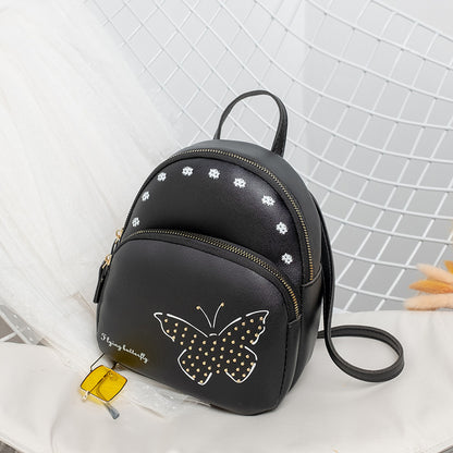 printed mobile phone bag rivet butterfly backpack