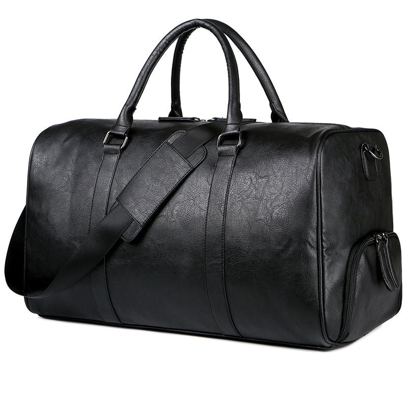 european and american mens leather retro handbag large capacity