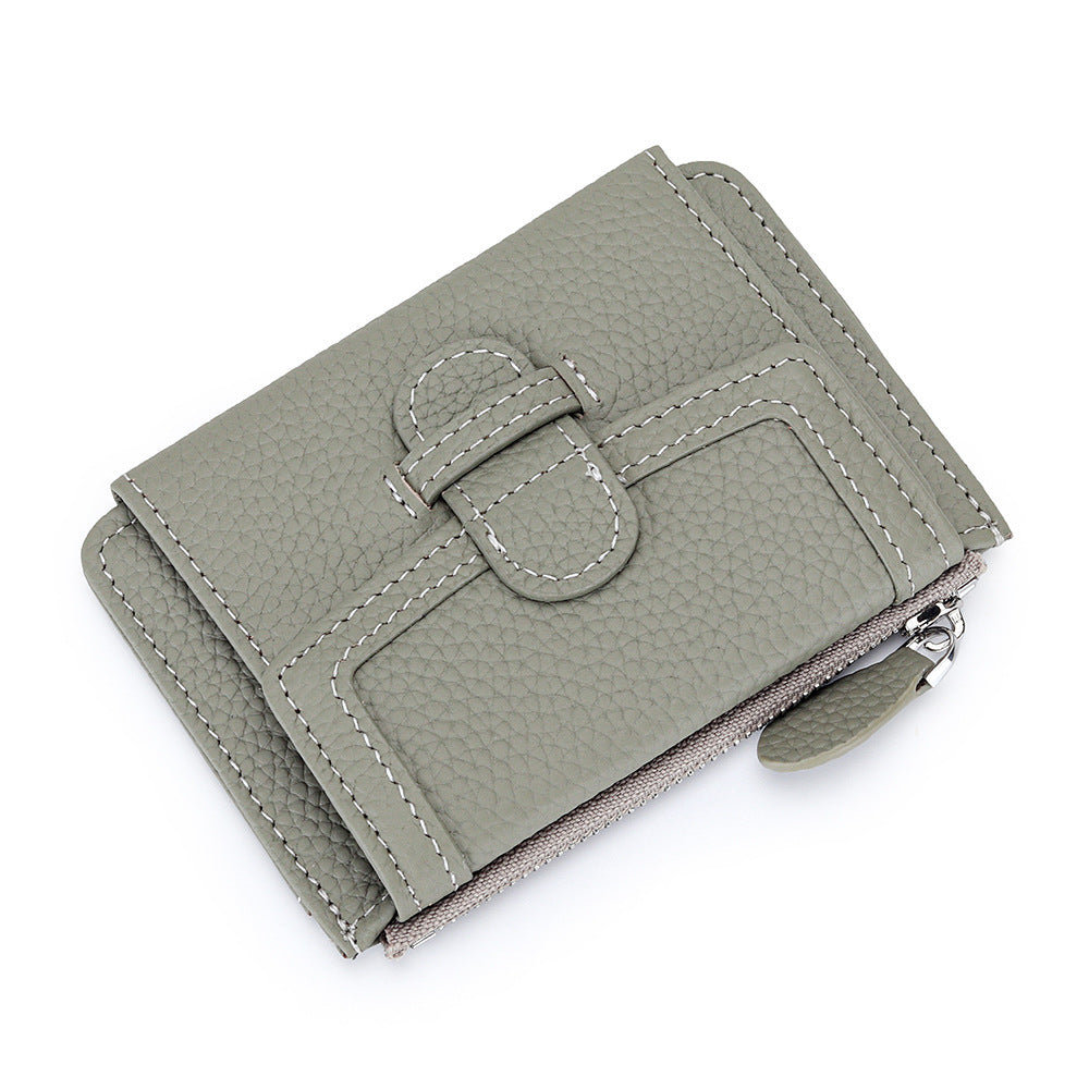 fashion ultra thin multifunctional leather multiple card slots wallet