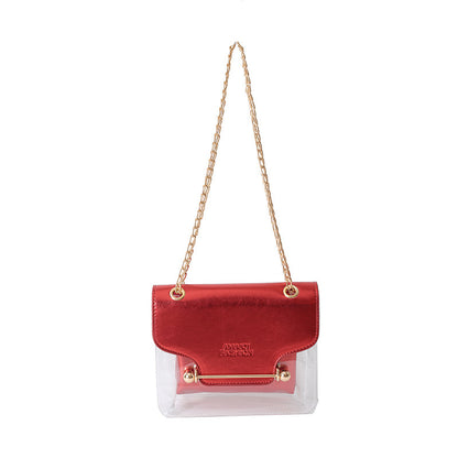 letter contrast color mother shoulder messenger bag