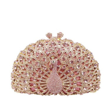 peacock dinner bag rhinestone clutch lady