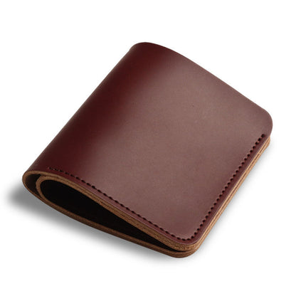 mens short two layer leather wallet