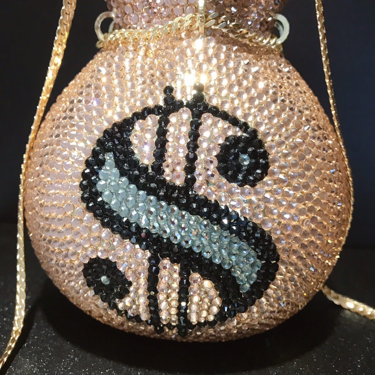 pocket handmade diamond party crystal clutch chain bag